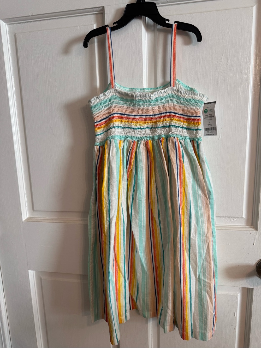 Carter's Multicolor Striped Sundress in Mint, Yellow & Coral